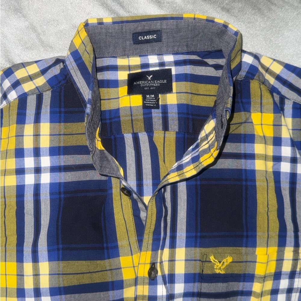 American Eagle Outfitters I Men's Plaid Button-Down Shirt I Size M I Classic Fit